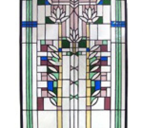 Lotus Stained Glass Panel