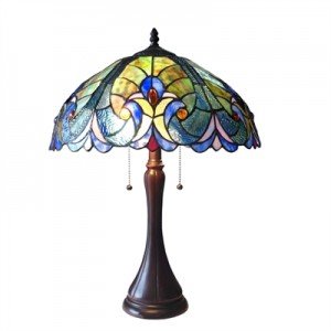Victorian Style Tiffany Stained Glass Table Lamp