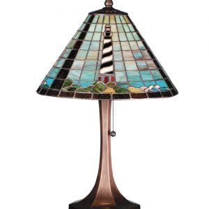 Cape Hatteras Lighthouse Stained Glass Table Lamp