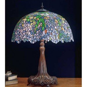Laburnum Garden Tiffany Stained Glass Table Lamp