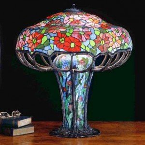 Zinnia Mosaic Tiffany Stained Glass Table Lamp