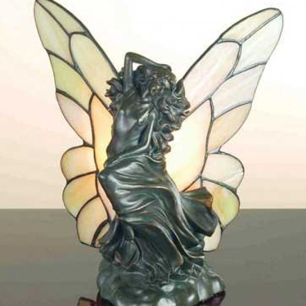 Floating Fairy Tiffany Stained Glass Accent Lamp