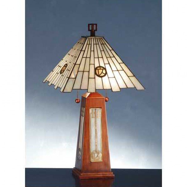 A&C Pendulum Tiffany Stained Glass Table Lamp