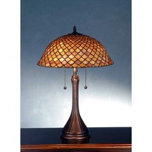 Fish Scale Tiffany Stained Glass Table Lamp