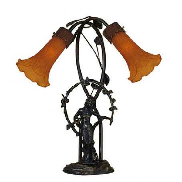 Trellis Girl/Amber Lily Novelty Accent Lamp