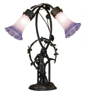 Trellis Girl/Purple Lily Novelty Accent Lamp