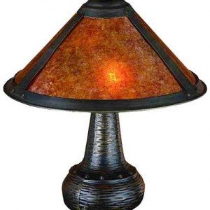 Van Erp Style Amber Mica Accent Lamp