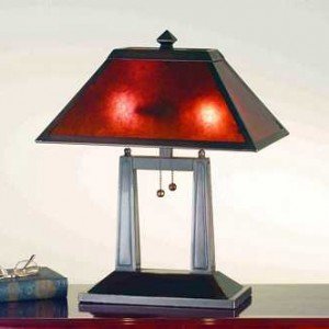 Van Erp Bungalow Mica Oblong Table Lamp