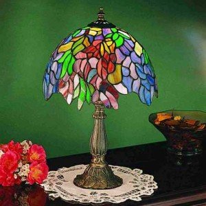 Colorful Laburnum Tiffany Stained Glass Accent Lamp