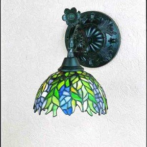 Honey Locust Tiffany Stained Glass Sconce Light