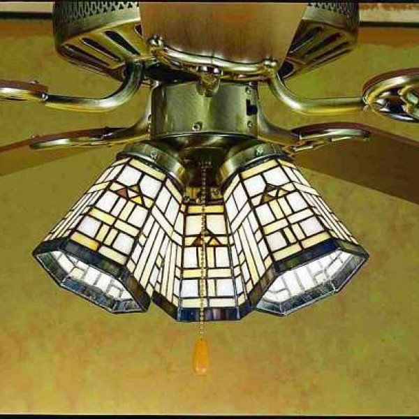Arrowhead Tiffany Stained Glass Fan Light Shade