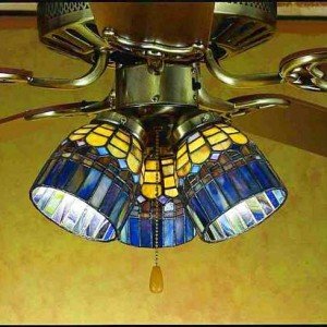 Candace Tiffany Stained Glass Fan Light Shade
