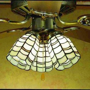 Scalloped Tiffany Stained Glass Fan Light Shade
