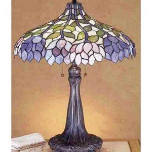 Wisteria Garden Tiffany Stained Glass Table Lamp