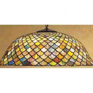Fish Scale Tiffany Stained Glass Pendant Light