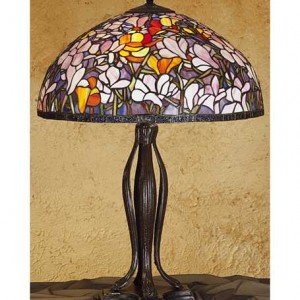 Magnolia Garden Tiffany Stained Glass Table Lamp