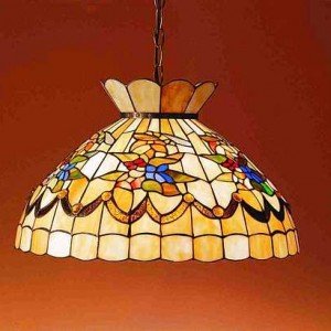Honey Bumble Bee Tiffany Glass Pendant Light