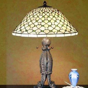 Diamond Jewel Tiffany Stained Glass Table Lamp