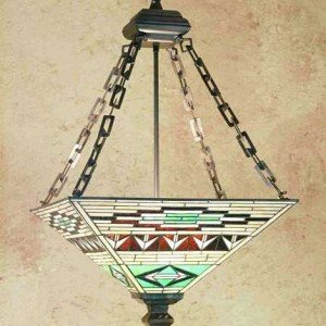 Comanche Mission Tiffany Stained Glass Pendant Light