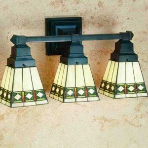 Diamond Mission Tiffany Stained Glass Vanity Light