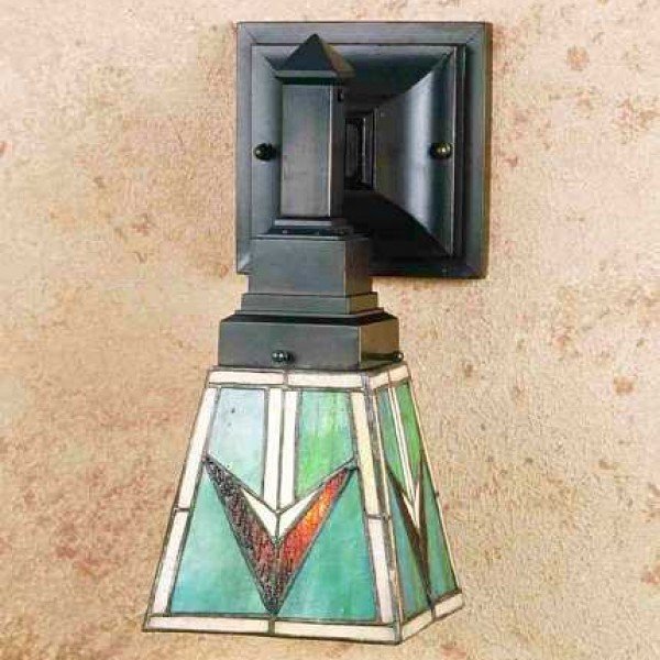 Comanche Mission Tiffany Stained Glass Sconce Light