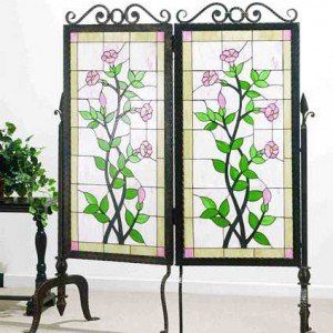 Gerardia Garden Tiffany Stained Glass Room Divider