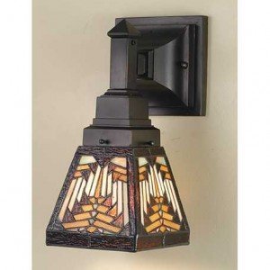 Navajo Mission Tiffany Stained Glass Sconce Light