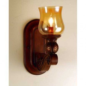 Kendall Amber Glass One Light Wall Sconce