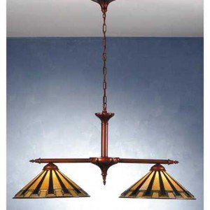 Arts Craft Steppe Tiffany Stained Glass Chandelier
