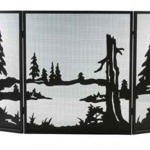 Quiet Pond Tiffany Stained Glass Fireplace Screens