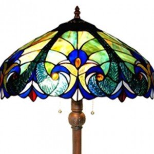 Classic Victorian Tiffany Stained Glass Floor Lamp