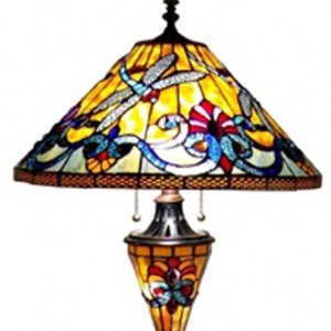 Dragonfly Victorian Tiffany Stained Glass Floor Lamp