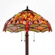 Anisoptera Purity Tiffany Stained Glass Floor Lamp