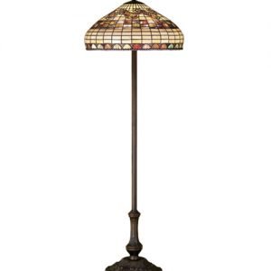 Edwardian Elegant Tiffany Stained Glass Floor Lamp