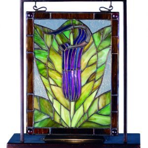 Jack-In-The-Pulpit Tiffany Stained Glass Lighted Mini Window
