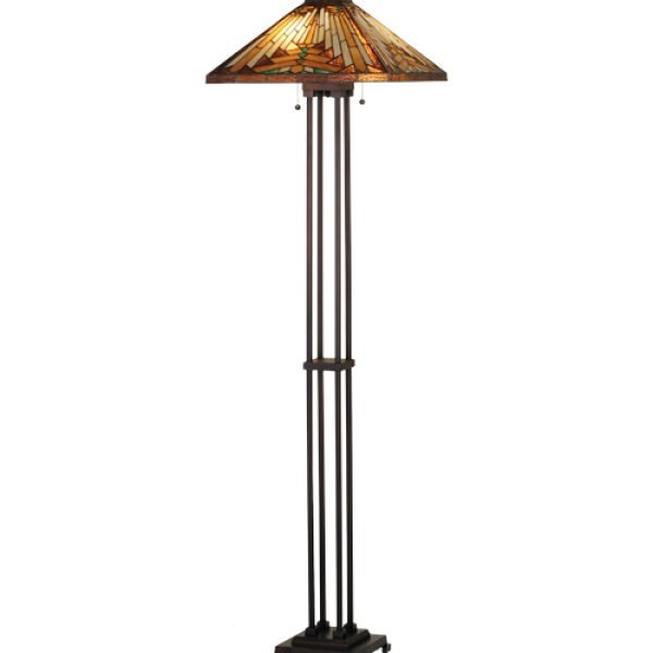 Nuevo Mission Tiffany Stained Glass Floor Lamp