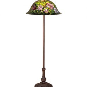 Rose Bush Tiffany Stained Glass Floor Lamp