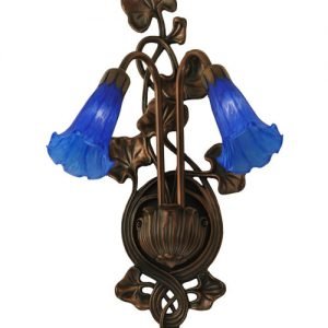 Sky Blue Lily Two Light Wall Sconce