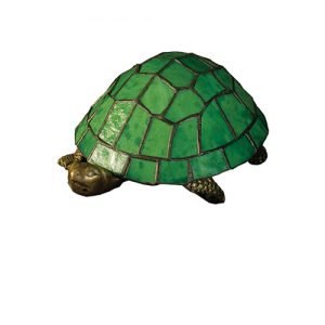 Turtle Green Tiffany Stained Glass Accent Lamp