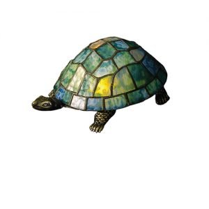 Turtle Ocean Tiffany Stained Glass Accent Lamp