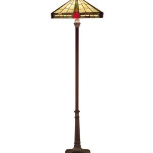 Wilkenson Ruby Tiffany Stained Glass Floor Lamp