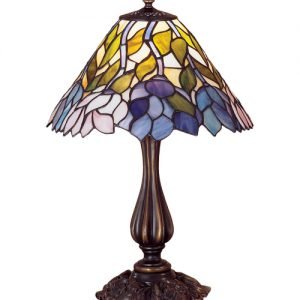 Wisteria Garden Tiffany Stained Glass Accent Lamp