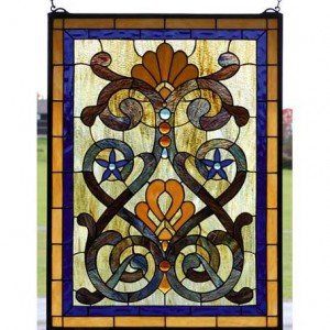 Hinterland Victorian Tiffany Stained Glass Window Panel