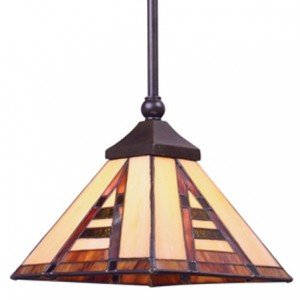 American Art Tiffany Stained Glass Pendant Light
