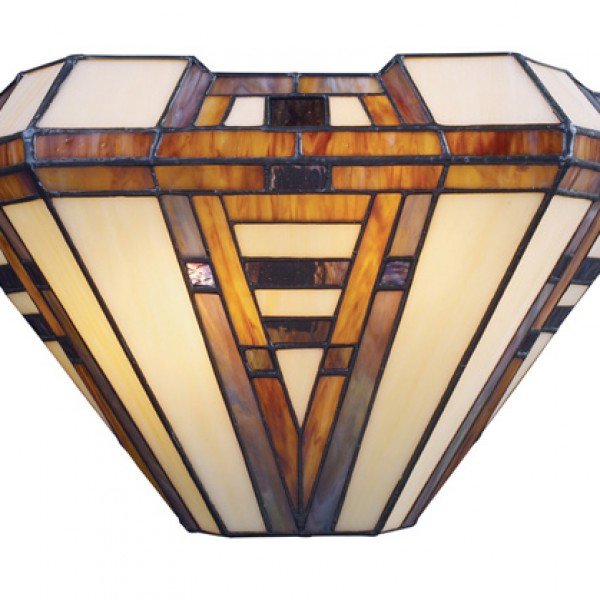 American Art Tiffany Stained Glass Wall Sconce