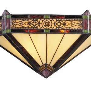 Filigree Tiffany Stained Glass Wall Sconce Light
