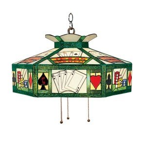 Texas Hold'Em Tiffany Stained Glass Chandelier Light