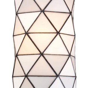 Tetra Tiffany Stained Glass White Wall Sconce