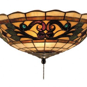 Tiffany Buckingham Stained Glass Ceiling Mount