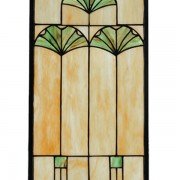 Green Ginkgo Tiffany Stained Glass Window Panel